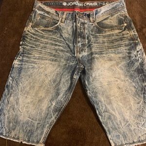Cutoff Style Acid Wash Jean Shorts